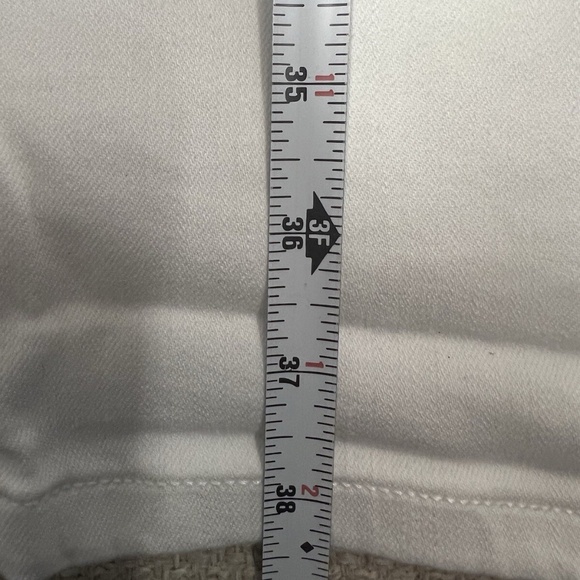 Liverpool Maternity Jeans 8 White Crop Over Belly Straight Rolled Leg Stretch - Picture 10 of 16